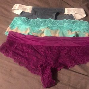 3 pair Victoria’s Secret PINK panty